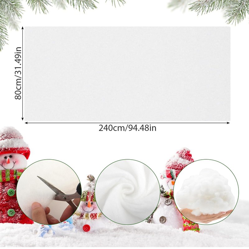 Artificial Snow Christmas Decorations Fluffy Fake Snow Christmas Blanket