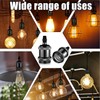 Hortsun 16 Pcs E26 Vintage Ceramic Light Sockets, Pearl Black