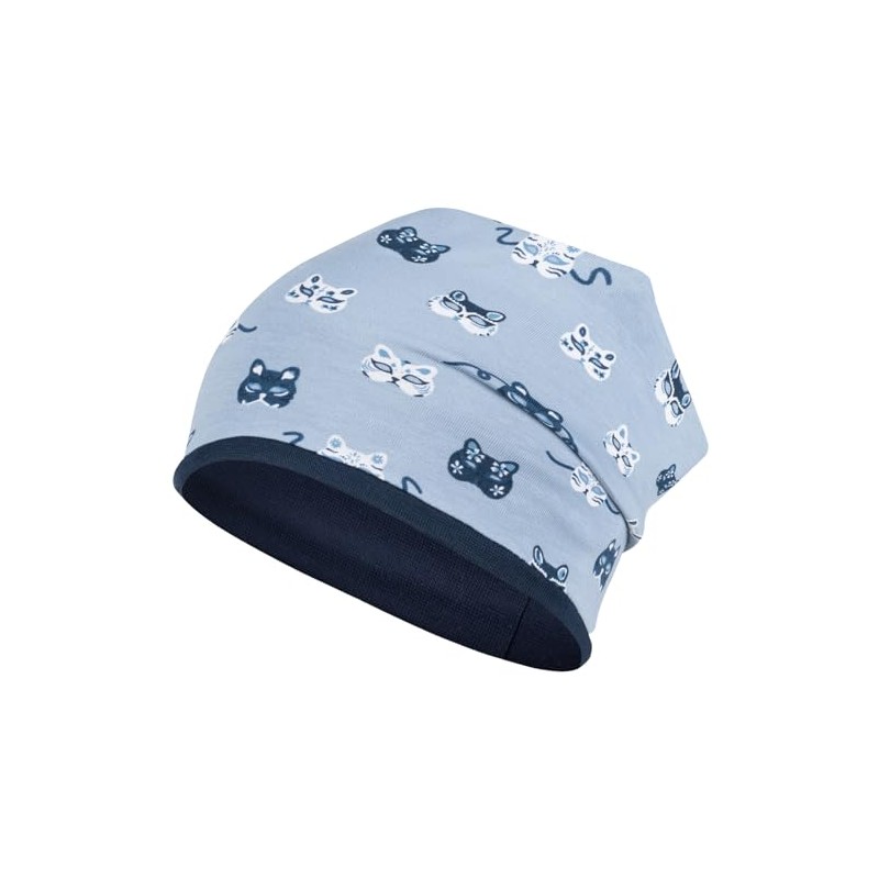 Smarilla Girls' Beanie Hat Transition Fabric Cotton Double Layer, Cat