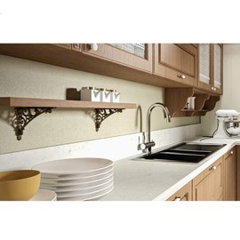 HARPOON 8 Inch Shelf Brackets 2 Pack Heavy Duty Wall Bracket Baroque Kitchen Decorative Rack Shelves Antique Brass