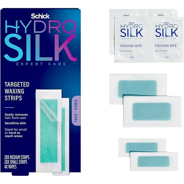 Schick Hydro Silk Targeted Waxing Strips | Soft Wax Strips
