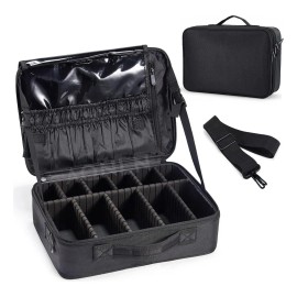 Estuche De Maquillaje De Viaje Profesional Con Divisores L
