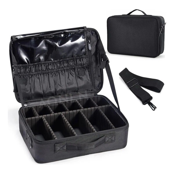 Estuche De Maquillaje De Viaje Profesional Con Divisores L