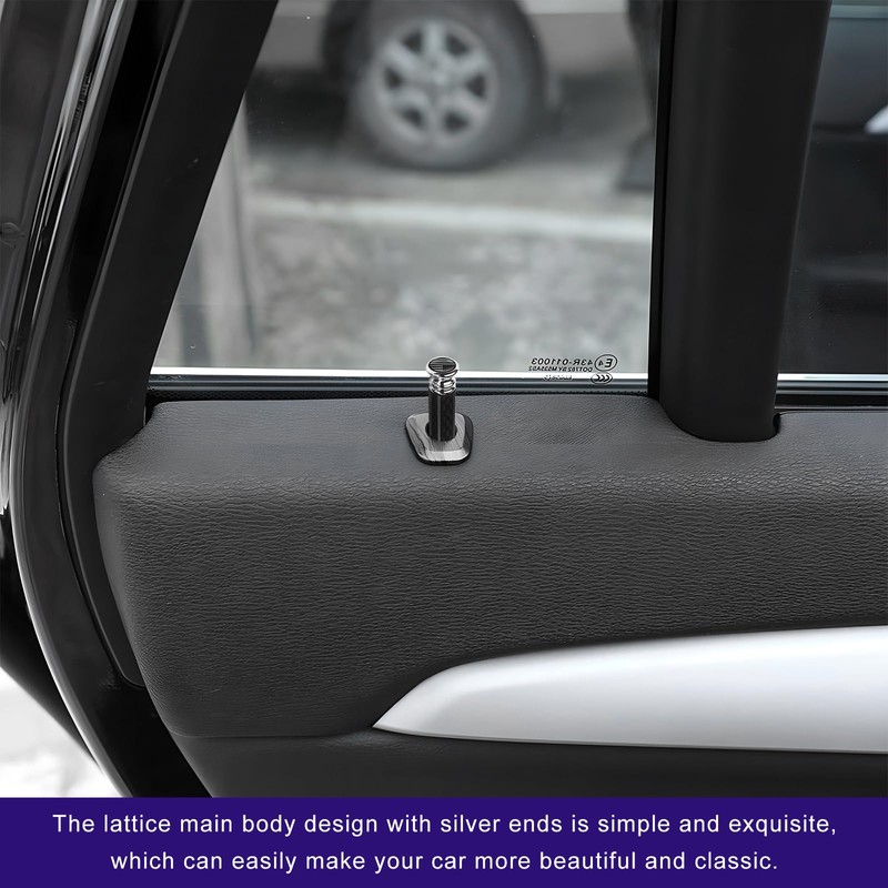YTFRL 4PCS Car Door Lock Knobs, American Flag Carbon Fiber