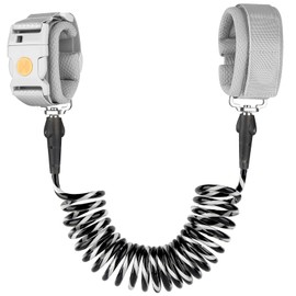 Accmor Anti Lost Wrist Link with Induction Lock, Upgraded Toddler Leash, Reflective Kids Wrist Leash for Baby, Child Walking Wristband Leashes with Magnetic Unlock Design for Outdoor Travel (6.5ft)