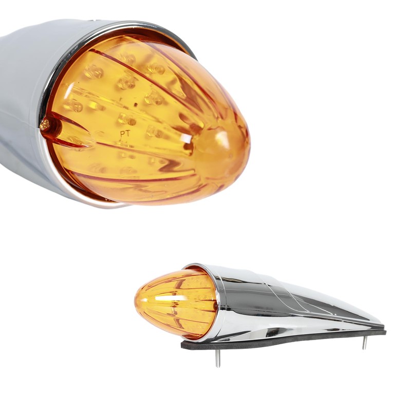 smileracing 5PCS Cab Marker Light 17 LED Amber Top Roof