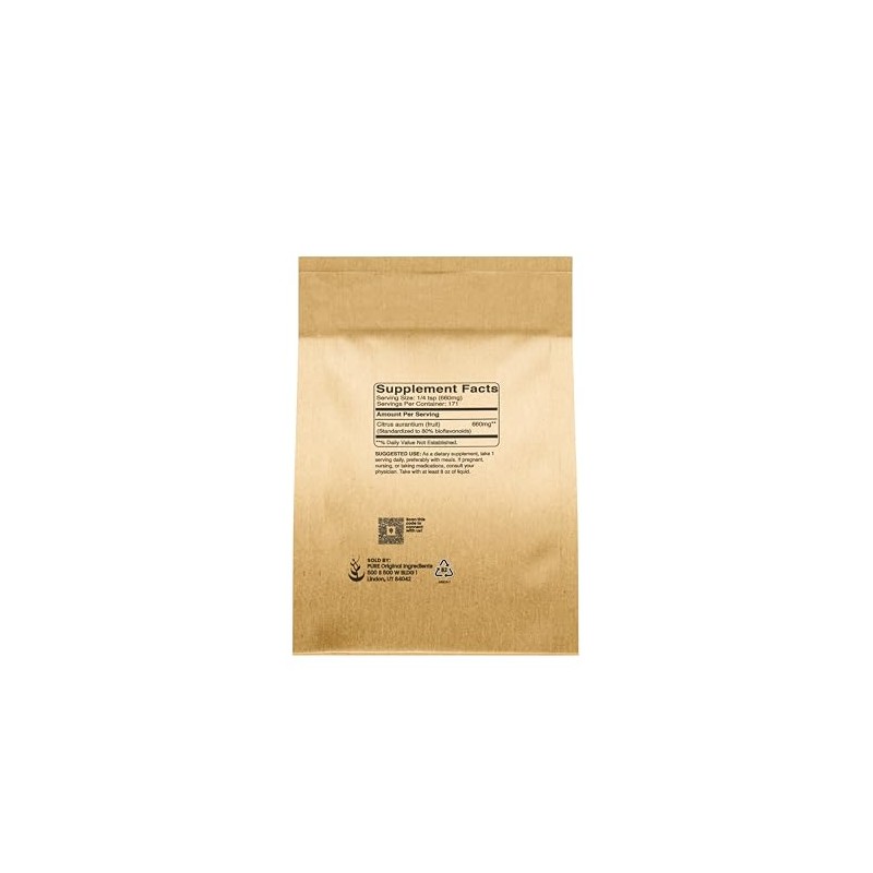 PURE ORIGINAL INGREDIENTS Hesperidin Powder (4 oz) Citrus Aurantium Fruit