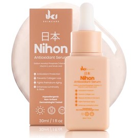 Suero Antioxidante Nihon - Ácido Kójico + Ácido Ferúlico Y Vitamina E Y Vitamina C Para El Rostro - Ilumina, Unifica El Tono Y Protege - Limpio, Sin F