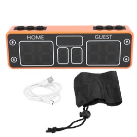 Digital Scoreboard Battery Powered Scoreboard LED Electronic Scoreboard Score Keeper 2000mAh for Indoor Outdoor Games Orange