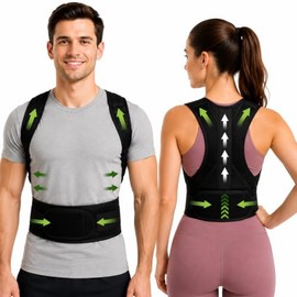 Posture Corrector for Women & Men – Adjustable Upper Back Brace for Shoulder Support, Clavicle Alignment & Back Posture Training – Comfortable Breathable Back Support for Everyday Wear (XL)