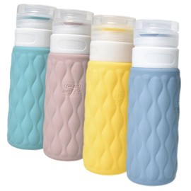 PACKOVE 4Pcs Portable Silicone Travel Bottles Leak Refillable Squeeze Containers for Shampoo Lotion Conditioner Toiletries Lightweight for Traveling Outdoors