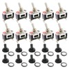CenryKay 10Pack Black 2 Position 2 Pin ON-Off Metal Toggle