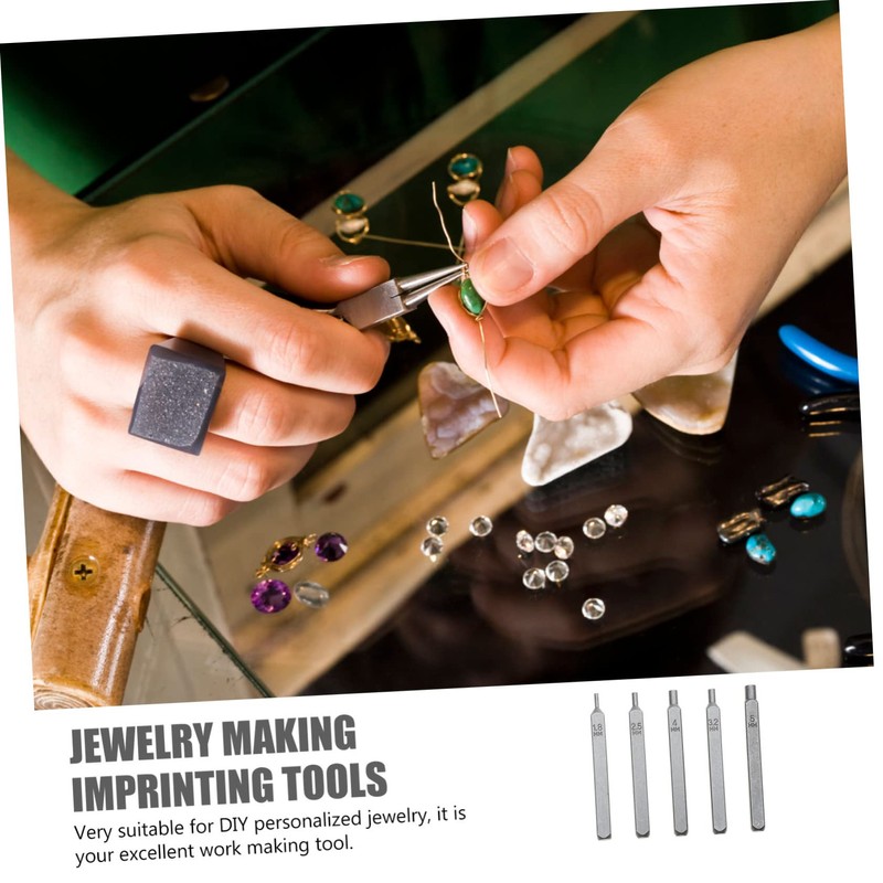 OHPHCALL 5pcs Imprinter for DIY Jewelry Craft Durable Stamping Tools