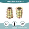 sourcing map 60Pcs Threaded Inserts, M8-1.25x20 Zinc Alloy Hex-Flanged Nut