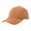 BOTVELA Men Baseball Cap Laser Cut Mesh Snapback Hat (Brown)