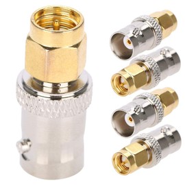Eboxer 5 pieces SMA to BNC adapter RF adapter kit SMA male to BNC female converter for antennas, WLAN devices, coaxial cable, WLAN radio antenna, etc.