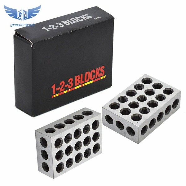 Thomletha 1 Matched Pair Ultra Precision 1-2-3 Blocks 23 Holes