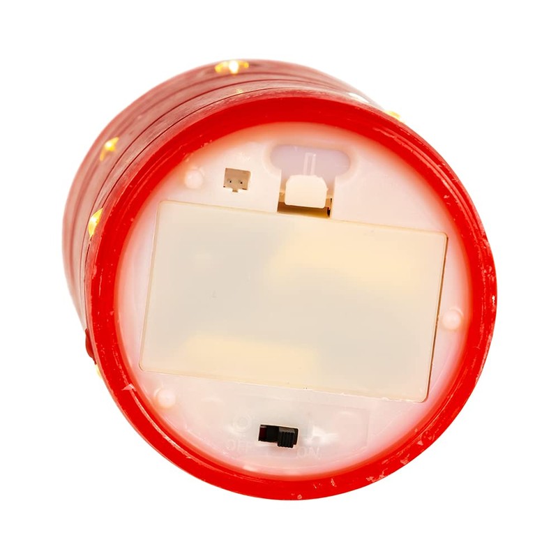 Kurt S. Adler Battery-Operated Flicker Flame Red Fairy Lights Candles,