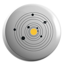 Hippowarehouse Solar System planets space diagram Badge Pin 25mm