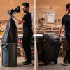 Plasticplace 95-96 Gallon Heavy Duty Black Trash Bags - Contractor