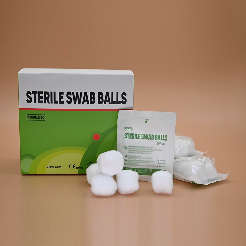 Cotton Sterile Wound Care Swabs - Individually Packaged, Sterilized (Cotton