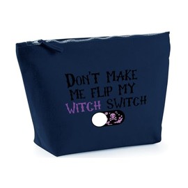 Hippowarehouse Don't Make me flip My Witch Switch Printed Make up Cosmetic wash Bag 18x19x9cm