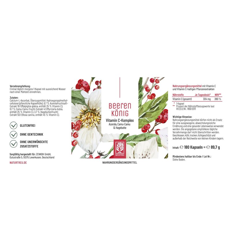 Vitamin C Complex 180 Capsules Natural Vitamin C High Dose