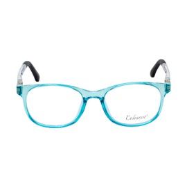 Calabria Enhance 4132 Kids Oval Blue Light Blocking Reading Glasses +0.50 Blue Crystal Black Girls