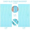 KALOR 2 Pcs 3.2ft x 8.2ft Candy Blue Tinsel Foil