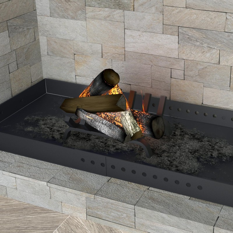 Pearwow Rectangle Fireplace Tray Small Size,13" Front to Back Adjustable