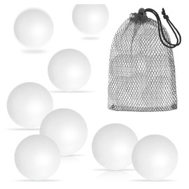 SEEVOR 20 Pack Balls Table Tennis Balls with Organizer Bag 40mm Color Plastic Ball Bulk Washable Small Game Balls for Party Decoration Handcrafted Art Carnival Pool Games Pet Toy (White)