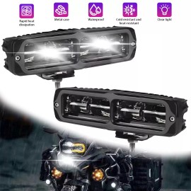 2X 6inch LED Work Light Bar Driving Spot Flood Pods Offroad Fog Lamp ATV UTV SUV