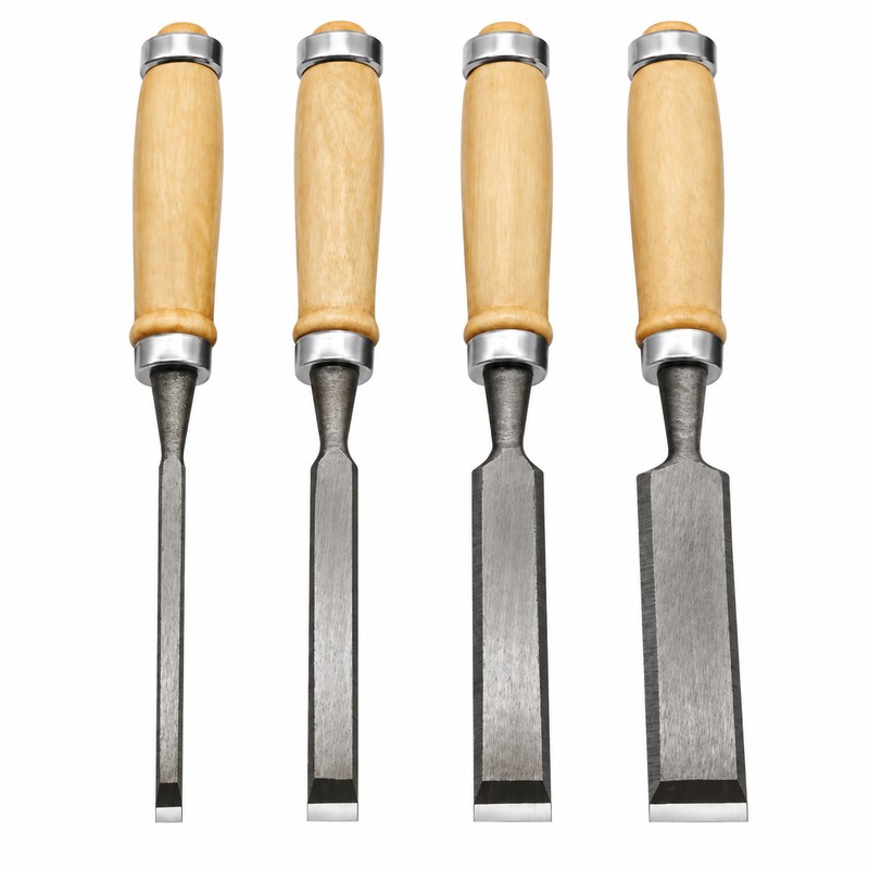 4-Piece Wood Chisel Set for Woodworking – 8/12/16/20mm Carving Chisels