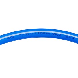 sourcing map Pneumatic Air Tubing, 12mm OD x 8mm ID 10 Meters 32ft PU Polyurethane Air Compressor Tube Hose Pipe Blue