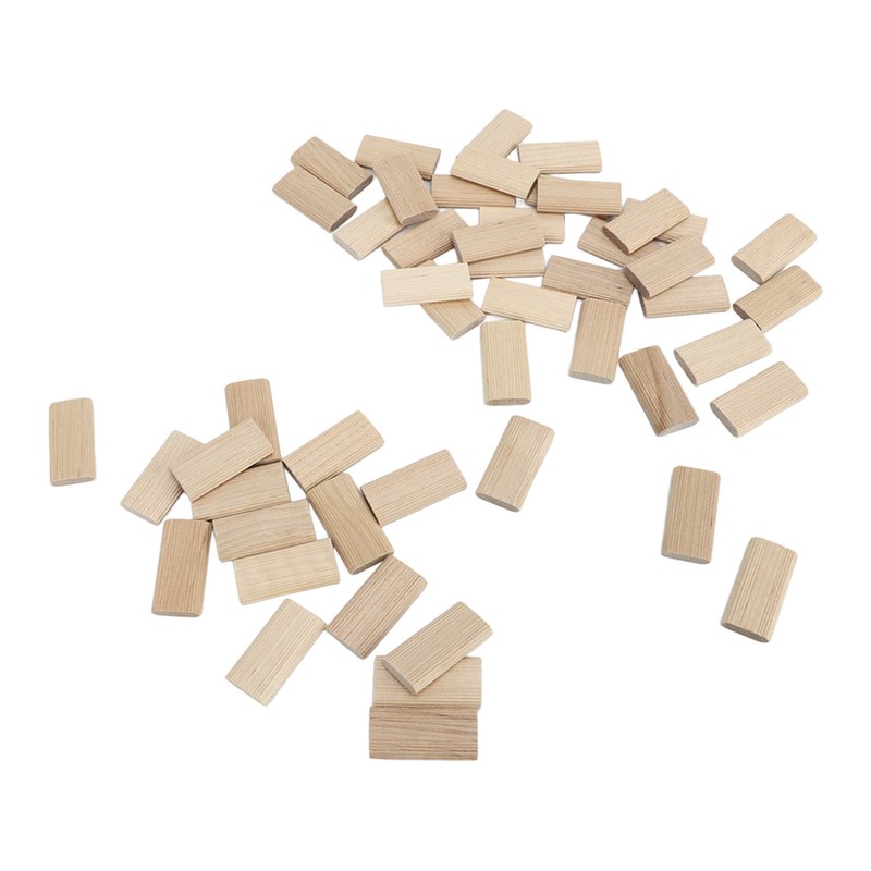 50Pcs Beech Wood Domino Tenon Stopper for Crafting Woodworking Furniture