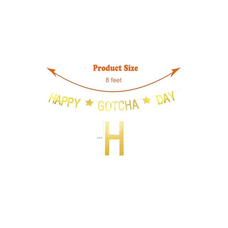 Etaredkj Happy Gotcha Day Banner, Pet Adoption Party Decorations Supplies,