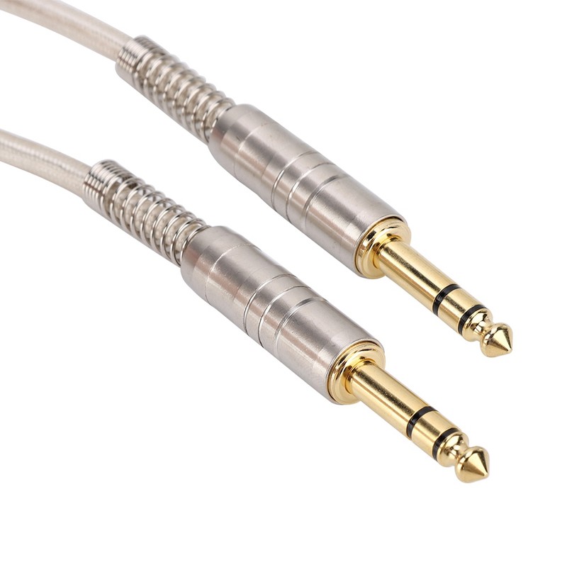 Gold Plated 6.35mm Male to Male Adapter Stereo Extension Audio
