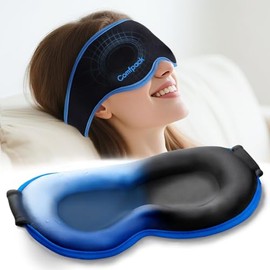 Comfpack Máscara De Sueño Refrescante 3D, Máscara De Ojos De Gel Para Dormir Con Terapia De Compresas Frías Y Calientes, Venda Para Ojos Opacos De Presión Cero, Paquete De Hielo Suave Y Cómodo Para Oj