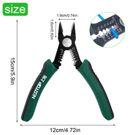 Jetisva Precision Wire Strippers Electrical Side Wire Cutters Heavy Duty Small Cable Cutters Flush Cutting Pliers Cable Snips with Anti-Slip Handle and Spring for 10-20 AWG Stranded Copper Craft
