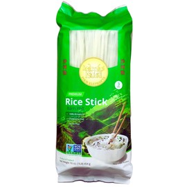 Straight Cut 3MM Pho Noodles Four Elephants Brand Non-GMO Verified & Gluten Free Rice Sticks (3MM Straight Cut (Pack of 1))