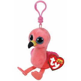 Ty Beanie Boos - GILDA the Flamingo (Plastic Key Clip) (3 Inch) Plush Toy MWMTs
