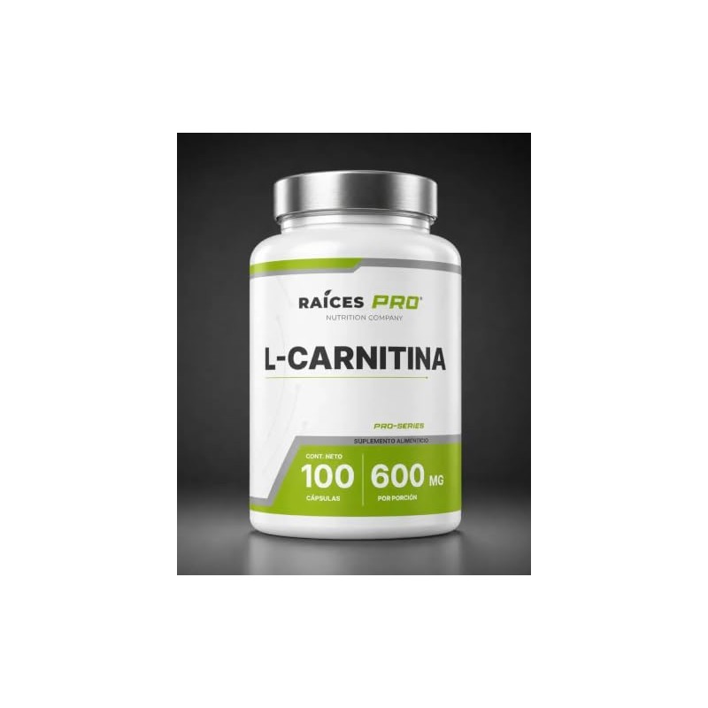 L Carnitina Raíces Pro 100 Cápsulas Suplemento Deportivo Sin Sabor