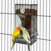 Rypet No Mess Automatic Bird Feeder for Cage,Transparent Acrylic Parrot