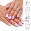 22 PCS Semi Cured Gel Nail Strips (Aurora Pink) -