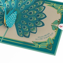 Lovepop Art Deco Mother's Day Peacock Pop-Up Card