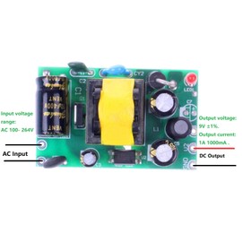 NOYITO AC to DC Precision Buck Power Supply Module AC 120V 100V-264V to 9V 1A 1000mA Isolated Step-Down DC Module (9V 1A)