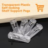 20 Pcs Plastic Locking Shelf Support Pegs, 5mm Shelf Pins