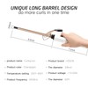 9mm Curling Iron Professional, 3/8 Inch Ceramic Tourmaline Curl Wand