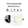 Adetu 4 inch Square Led Recessed Lighting,6 Pack 5CCT Ultra