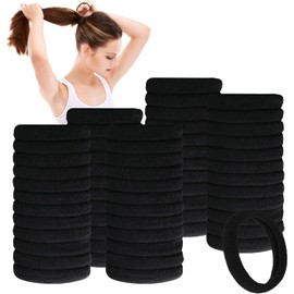 uunida - Ligas para cabello Niña y Bebé - Donas para el Cabello - Ligas para Moños para Niñas - 70 pzas de 4 cms (Negro)
